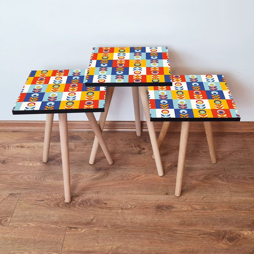 Set Nesting Stolova (3 Komada) 3Shp375 - Višebojni slika 1