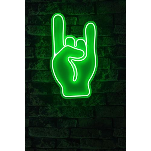 Wallity Ukrasna plastična LED rasvjeta, Rock N Roll Sign - Green slika 2