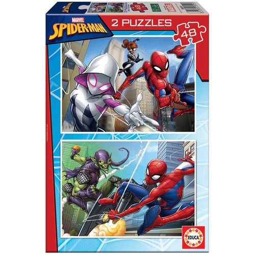 Spider Man puzzle 2x48pcs slika 1