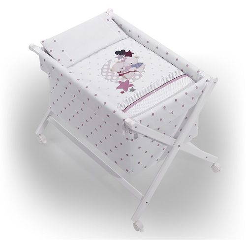 Interbaby kolijevka set white Amorosos pink slika 1