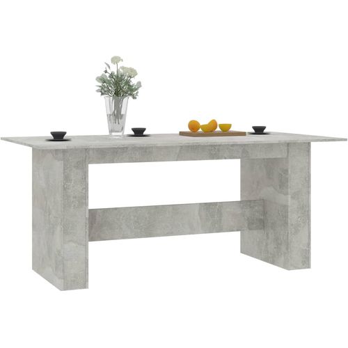 Blagovaonski stol siva boja betona 180 x 90 x 76 cm od iverice slika 30