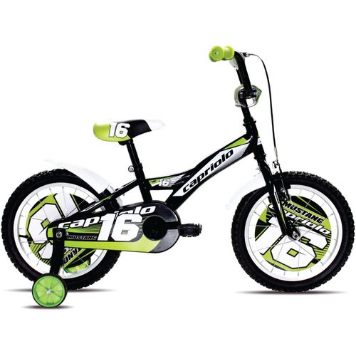 CAPRIOLO bicikl BMX 16"HT MUSTANG crna-zelena slika 2