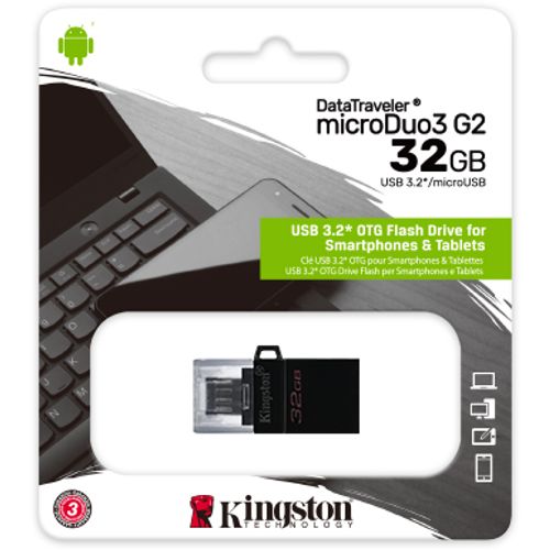 USB memorija KINGSTON DTDUO3G2 32GB microDuo 3.2 crna slika 3
