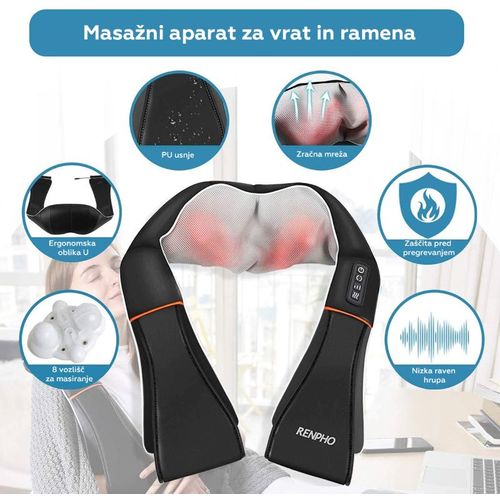 RENPHO U-Neck 1 - Shiatsu masažer za vrat i ramena slika 3