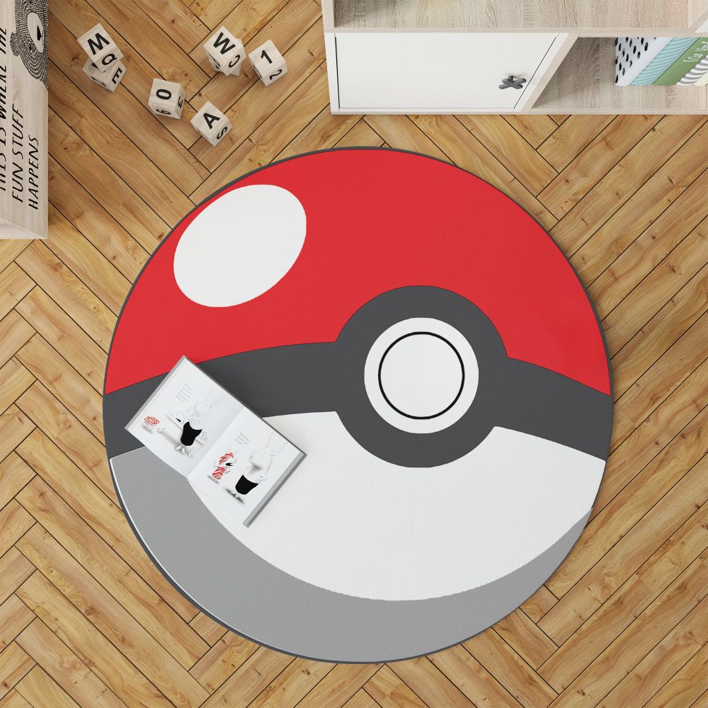 Tanki višebojna podloga sa digitalnim printom POKEMON LOPTA (100 x 100 cm) Woopamuk155 - izložbeni artikl (oštećenja ambalaža) slika 2