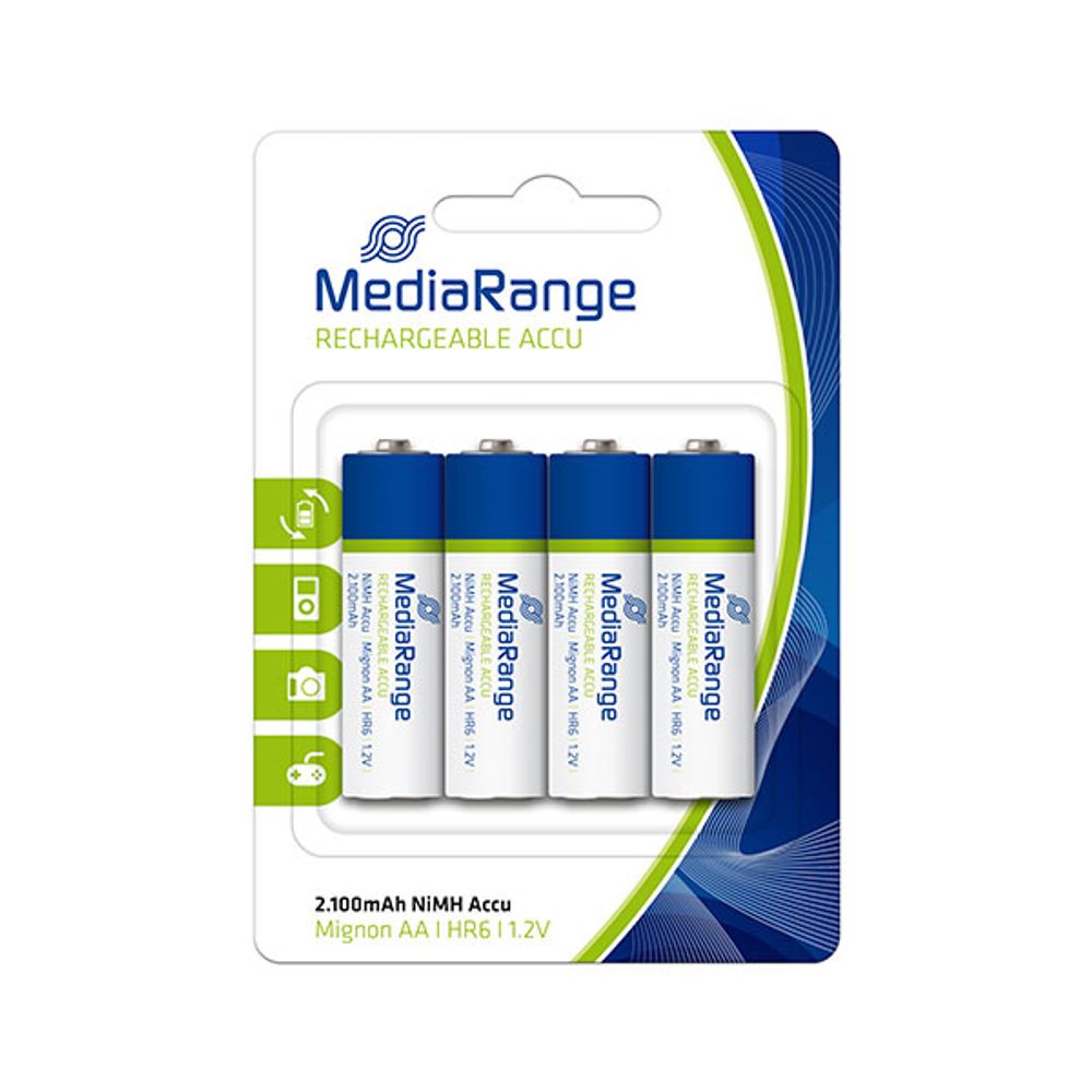 MediaRange AA(HR6)1,2V punjive NI-Mh 2100mAh 4kom, MRBAT121 slika 1