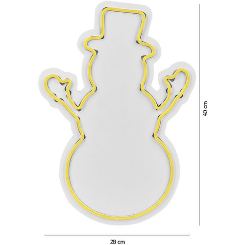 Wallity Ukrasna plastična LED rasvjeta, Snowman - Yellow slika 8