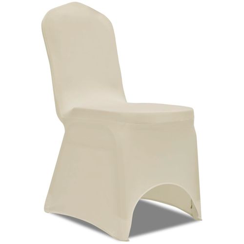 Rastezljiva presvlaka za stolicu, krem bijela, 50 kom slika 7