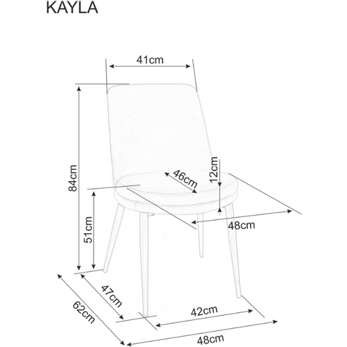 Stolica KAYLA - Baršun slika 5