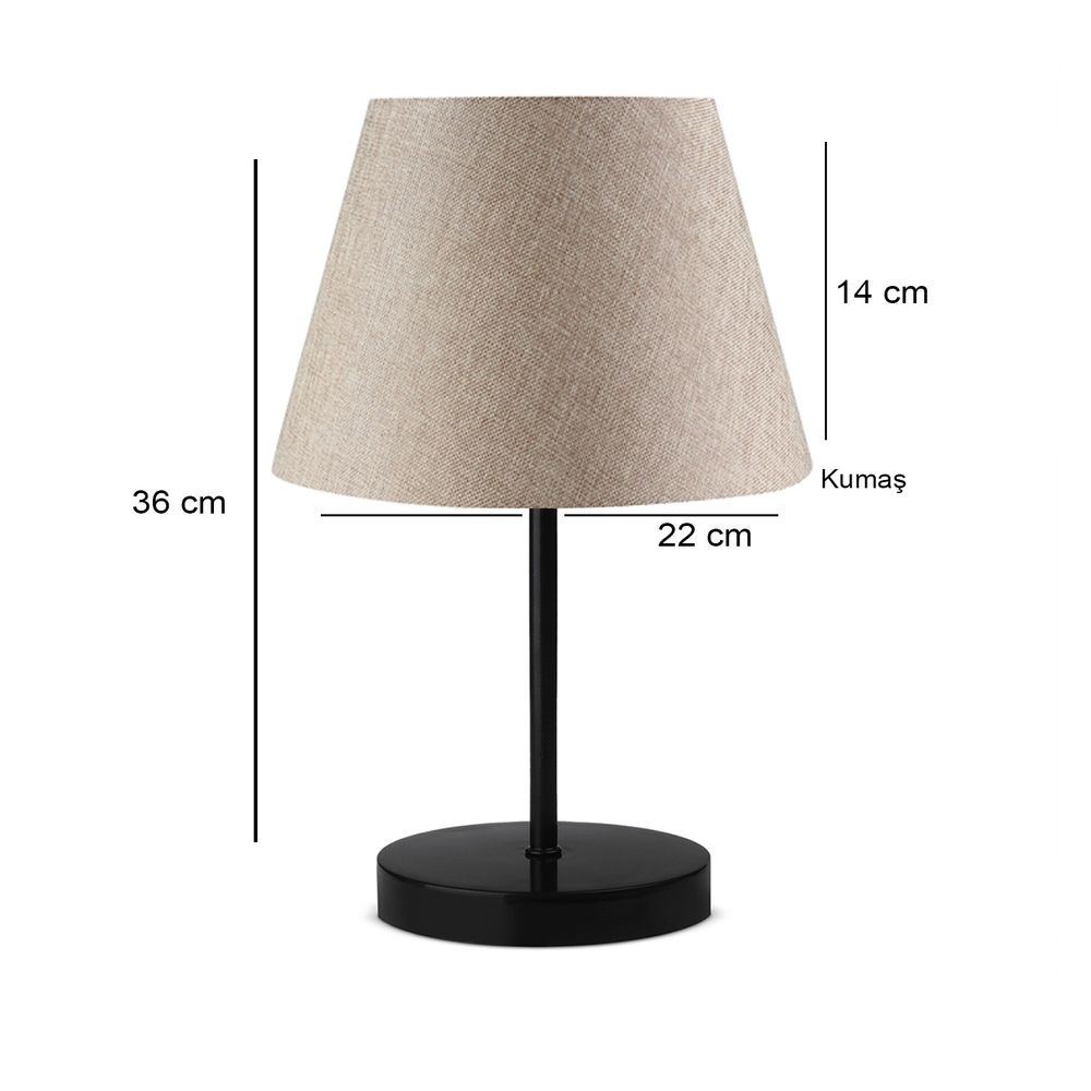 AYD-3158 Bež i Crna Stolna Lampa slika 3