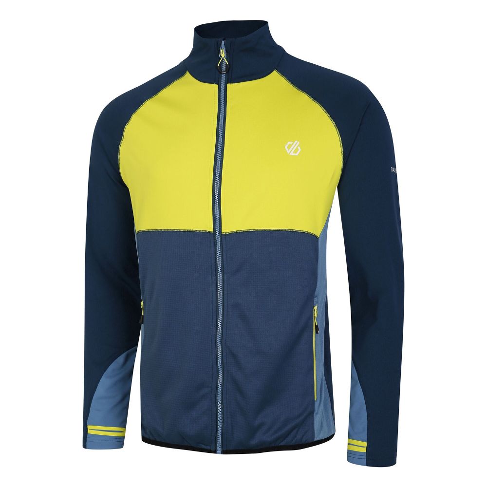 Dare2B Muški duks na kopčanje Substratum II Core Stretch, Neon/Moonlight Denim slika 2