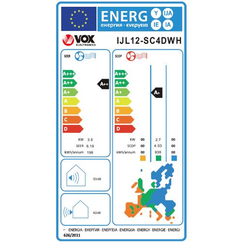 VOX klima uređaj IJL12-SC4DWH slika 2