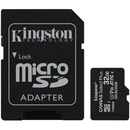 Kingston SDCS2/32GB MicroSD 32GB, Canvas Go! Plus, Class 10 UHS-I U1 V10 A1, Read up to 100MB/s, w/SD adapter slika 1