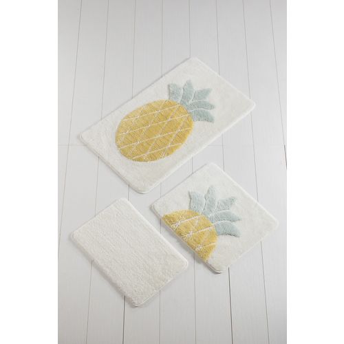 Colourful Cotton Set akrilnih kupaonskih prostirača (3 komada) Ananas slika 2