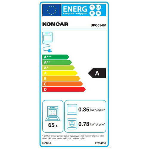 Končar pećnica UPO654IV slika 4