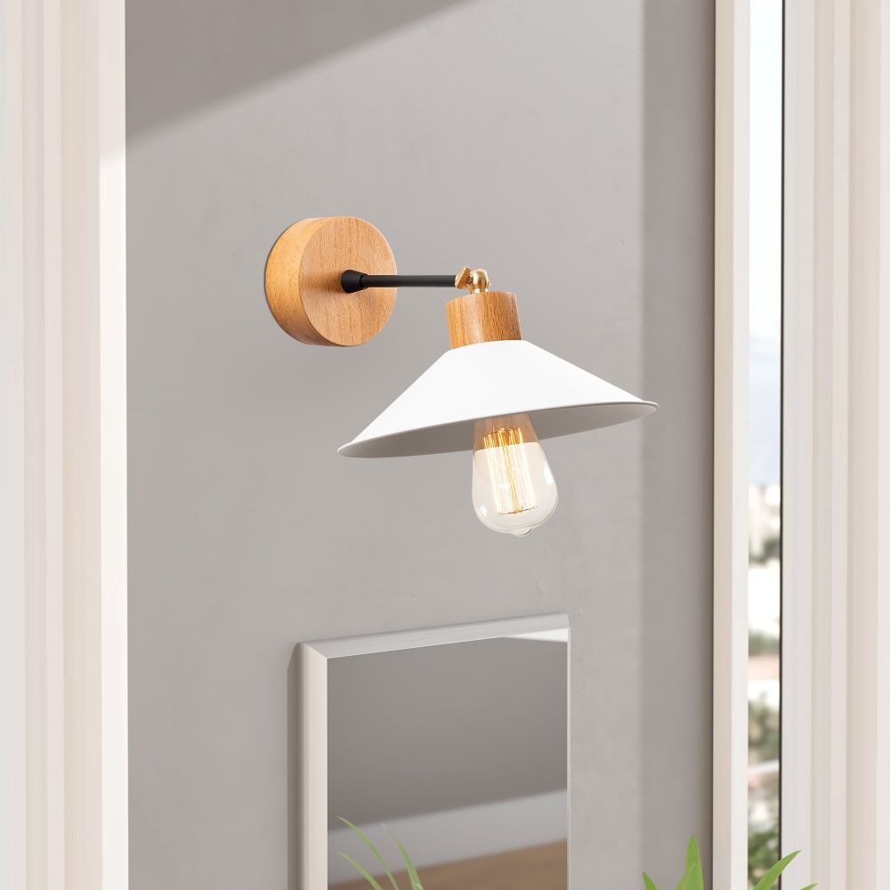 Manavgat - N-628 Bijela Zidna Lampa slika 1