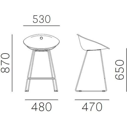 Dizajnerske polubarske stolice — by ARCHIVOLTO • 2 kom. slika 2