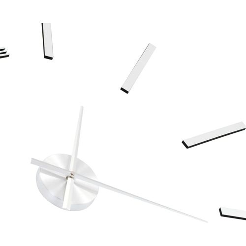 3D zidni sat moderni dizajn 100 cm XXL srebrni slika 5