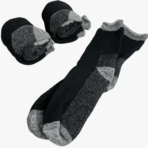 MERINO RAMS Vunene čarape 3/1 crne slika 1