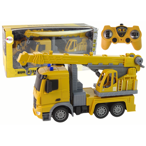 Kamion s dizalicom na daljinsko upravljanje Crane Construction 2.4G R/C 1:12 - žuti slika 1