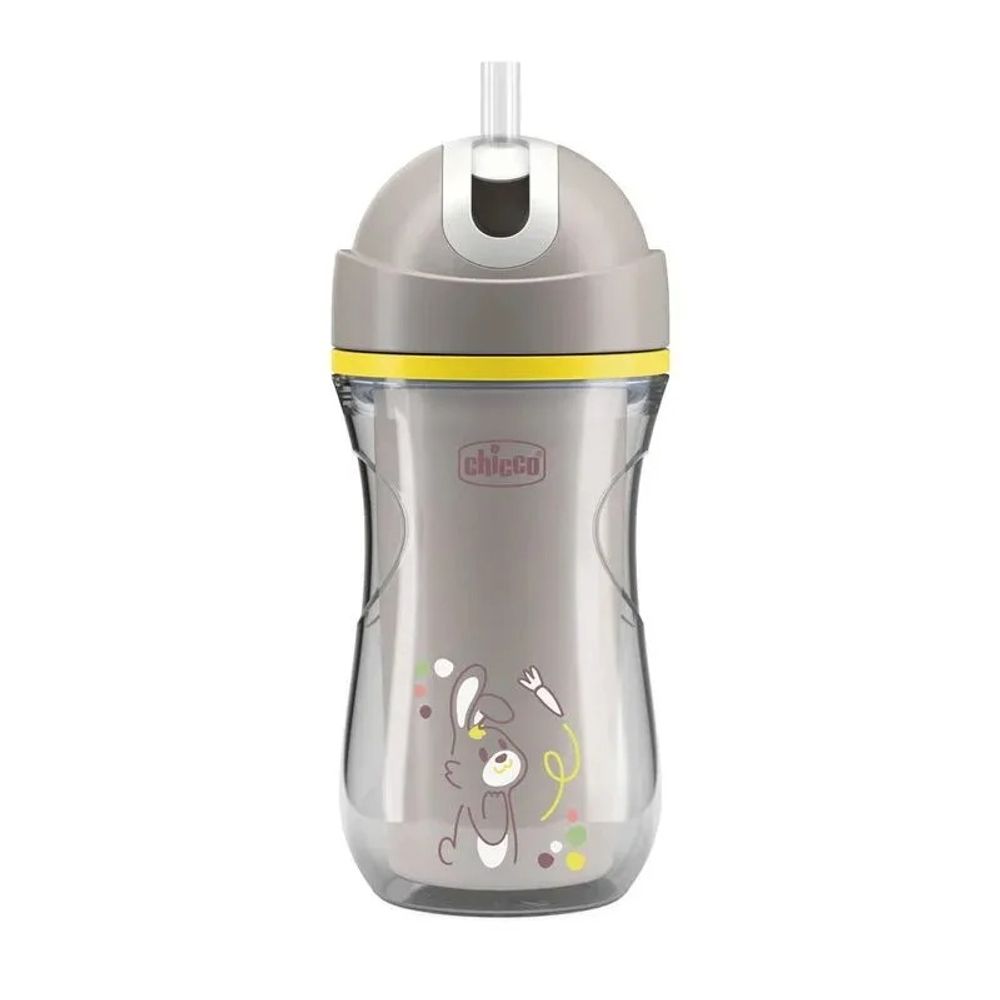 Chicco Termalna flašica sa slamkom Sport Cup 266ml, Grey slika 1