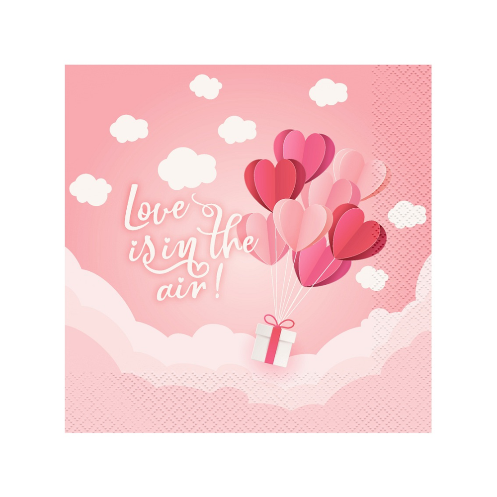 PG-SLR2 Papirne salvete 'Love is in the air!' 33x33cm, 20kom slika 1