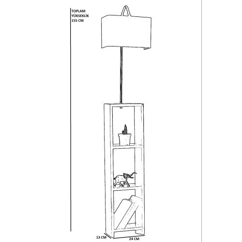 Stelo 8744-7 Ratan Crna Podna Lampa slika 3