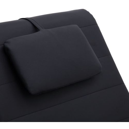 Masažni ležaj od umjetne kože s jastukom crni slika 42