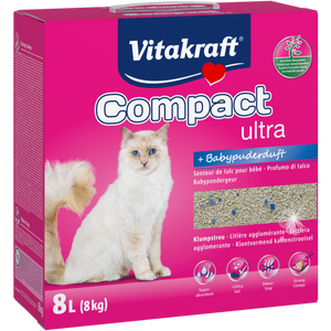Vitakraft Compact ultra s baby puderom, posip za mačke, 8 kg