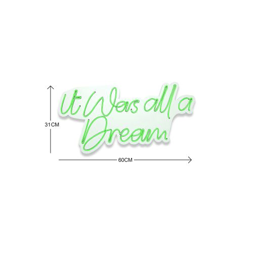 Wallity Ukrasna plastična LED rasvjeta, It was all a Dream - Green slika 12