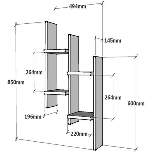 Su Oak
Anthracite Wall Shelf slika 4