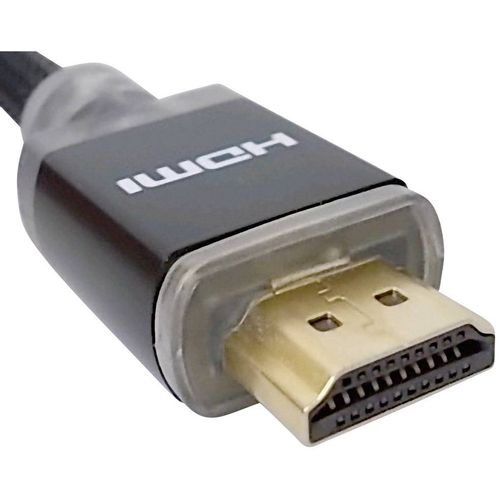 SpeaKa Professional HDMI priključni kabel HDMI A utikač, HDMI A utikač 1.00 m crna SP-7870024 audio povratni kanal (arc), pozlaćeni kontakti, obložen, s LED, Ultra HD (4K) HDMI HDMI kabel slika 2