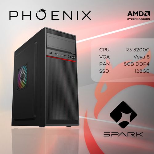 Računalo Phoenix SPARK Y-129 AMD Ryzen 3 3200G/8GB DDR4/NVMe SSD 128GB, NoOS slika 1