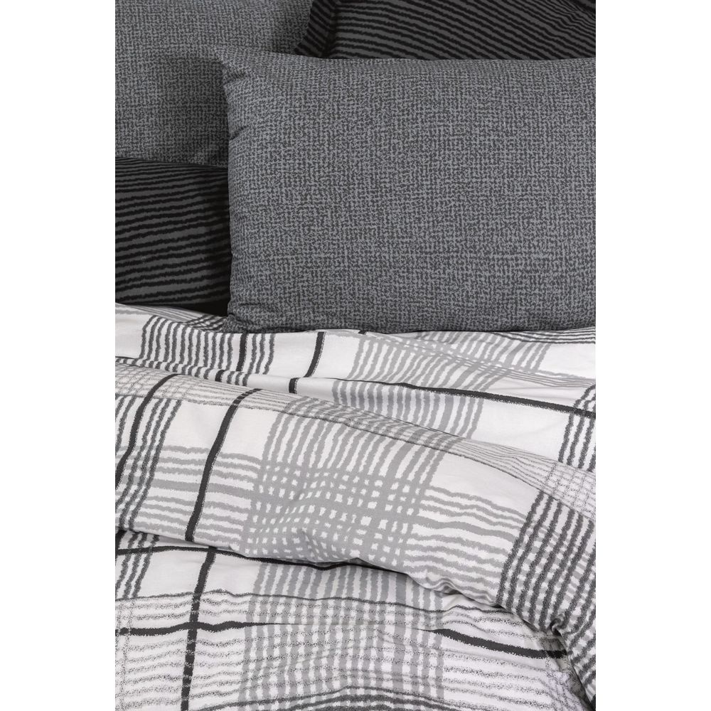 Ranforce double quilt cover set Will, colour: anthracite slika 2