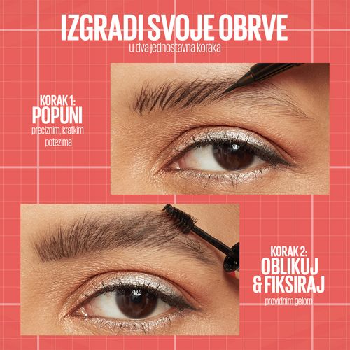 Maybelline New York Build-A-Brow 2 u 1 olovka za obrve i gel za fiksiranje 255 soft brown​ slika 3