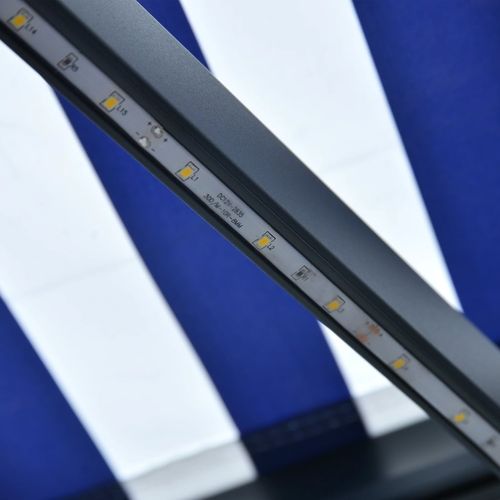 Tenda sa senzorom za vjetar LED 600 x 300 cm plavo-bijela slika 41