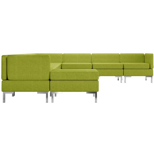 9-dijelni set sofa od tkanine zeleni slika 25