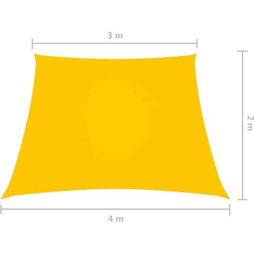 Jedro protiv sunca od tkanine Oxford trapezno 2/4 x 3 m žuto slika 6