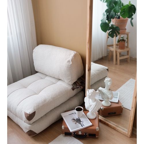 Atelier Del Sofa Kauč na razvlačenje, Fold Teddy - Cream slika 5