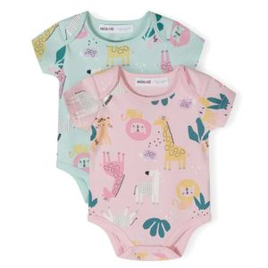 Minoti Bodi sa kratkim rukavima za bebe - Jungle, 9-12 mj - 2kom