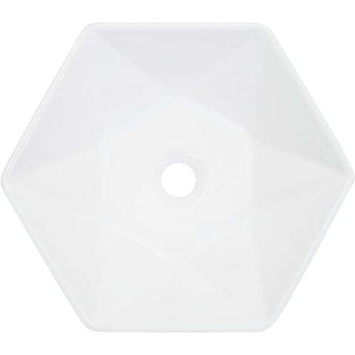 Umivaonik 41 x 36,5 x 12 cm keramički bijeli slika 13