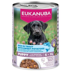 EUKANUBA Puppy konzerva bogata pastrvom i batatom 400g