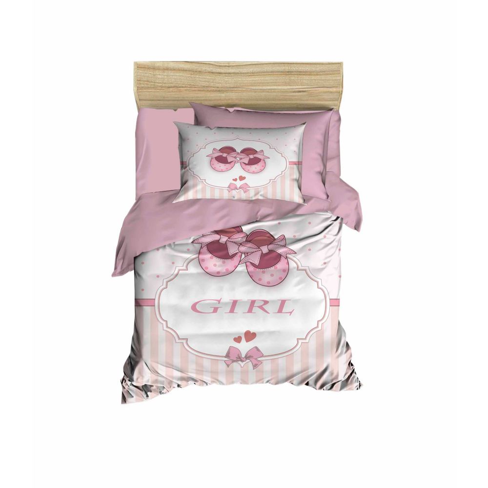 Set posteljine za bebe PH18 Powder u bijeloj i rozoj boji slika 1