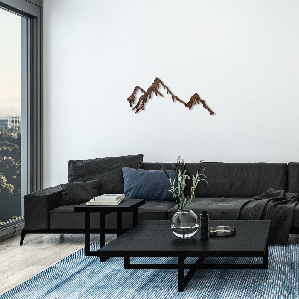 Decorative metal wall accessory Rusty Mountain, colour: antiquation slika 4