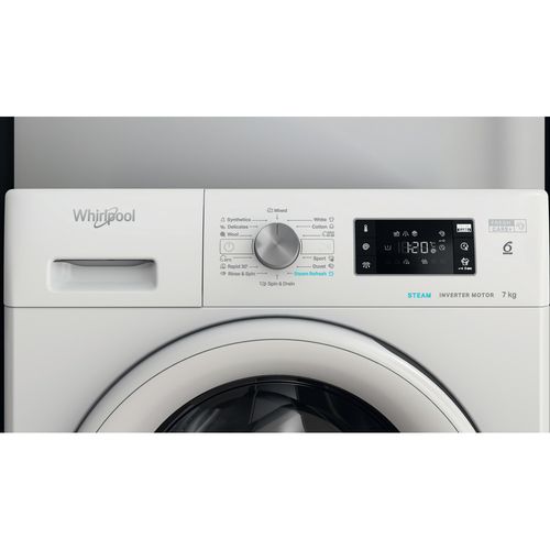 Whirlpool FFB7238WV EE Veš mašina 7 kg, 1200 rpm, 6th SENSE tehnologija, Inverter Motor, dubina 57.5 cm slika 8