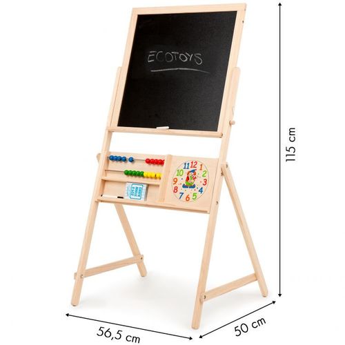 Ecotoys Drvena Dvostrana Edukativna Tabla slika 3