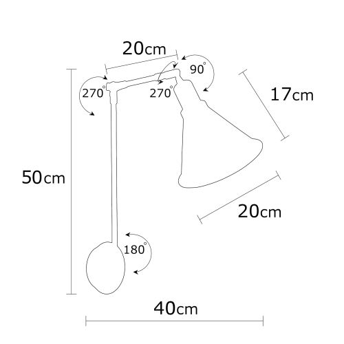 Opviq Zidna lampa BERCESTE vintage, metal, promjer 20 cm, visina 56 cm, E27 40 W, Berceste - N-683 slika 6