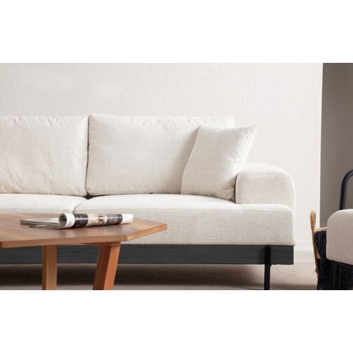 Eti Black 3 Seater - White White 3-Seat Sofa slika 4