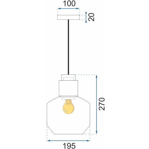 TOOLIGHT Staklena stropna svjetiljka narančasta APP434-1CP slika 15