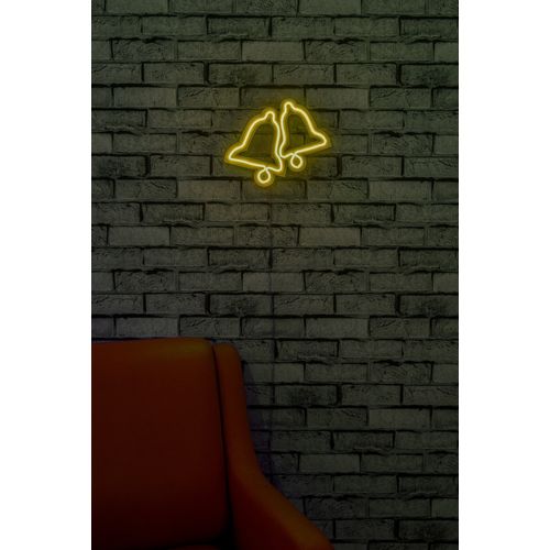 Wallity Ukrasna plastična LED rasvjeta, Bells - Yellow slika 12